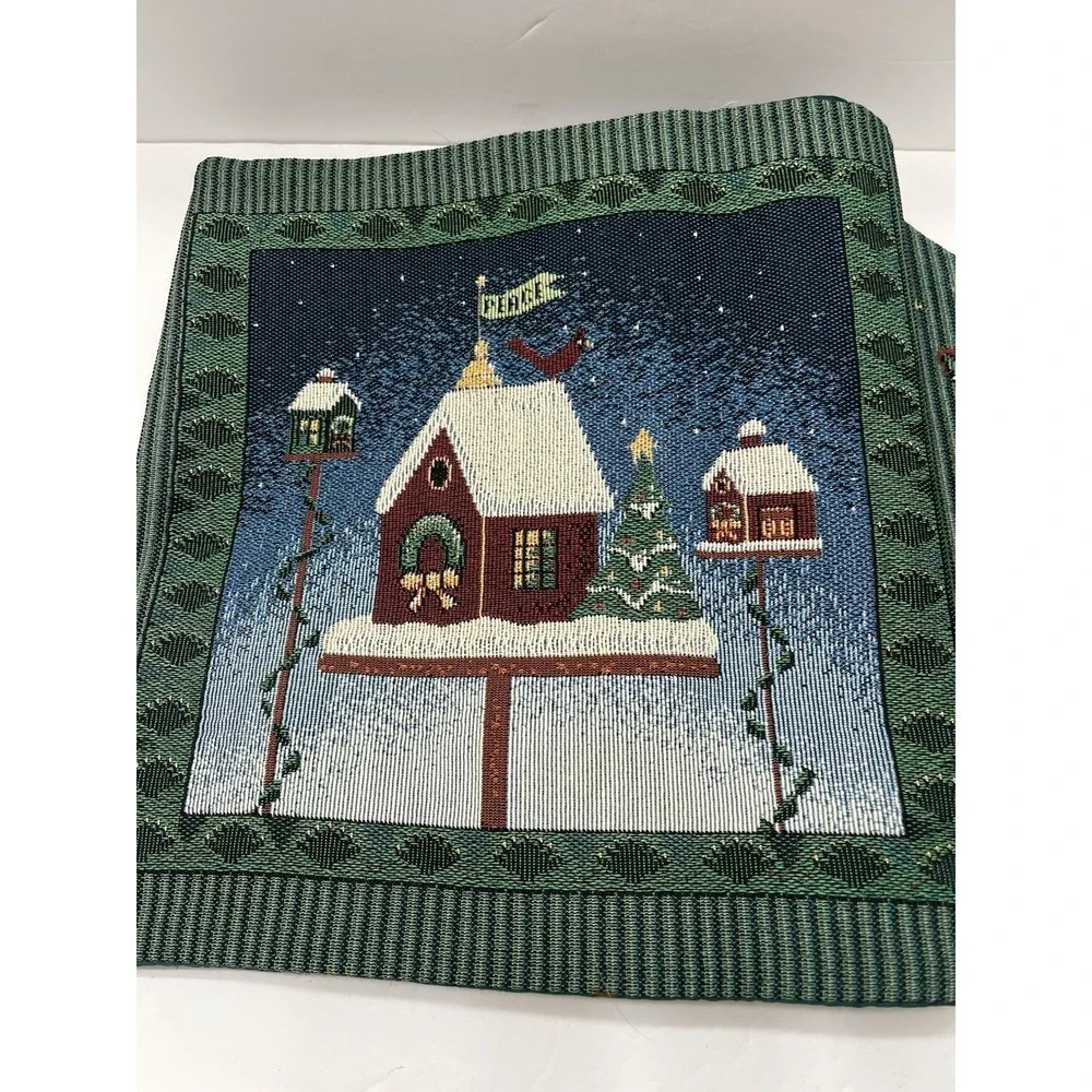 Christmas Table Runner Tassels 62x12.5